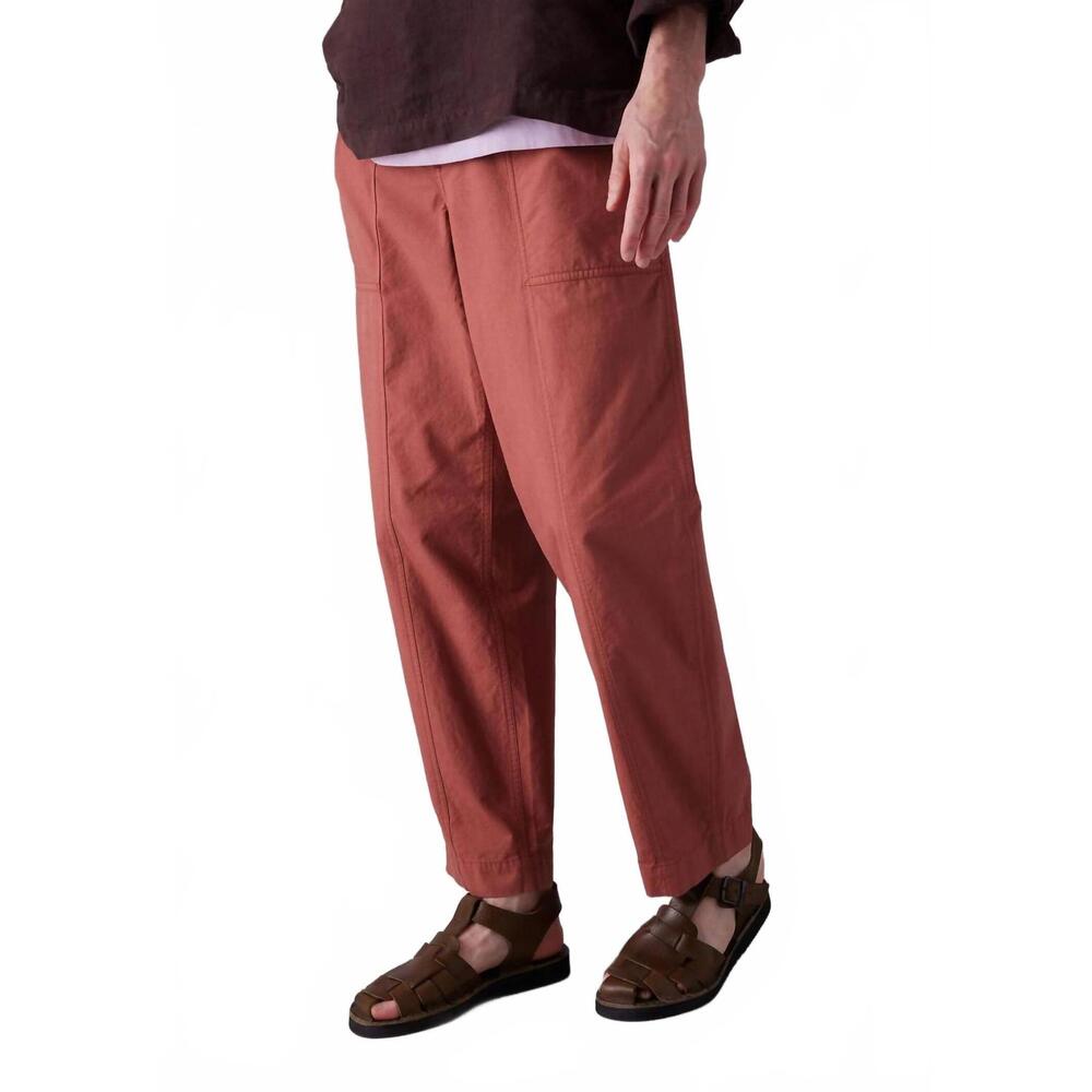 NEW TOAST workwear trousers in red brick